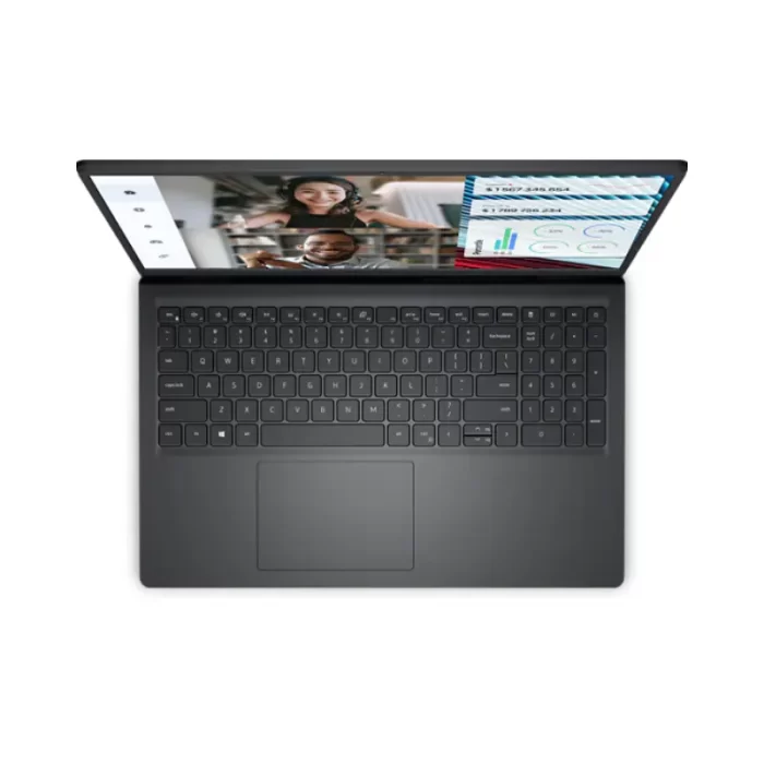 Close-up of Dell Vostro 3520 keyboard and precision touchpad