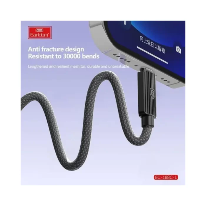 Earldom EC-188C-L fast charging iPhone via USB-C adapter