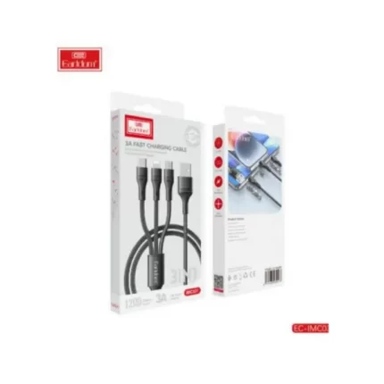 Earldom EC-IMC031 Multi-Purpose USB Charging Cable with Nylon Braided Design