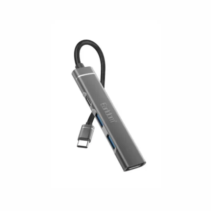 Earldom ET-HUB19 4 Ports USB-C HUB Gray Compact Design