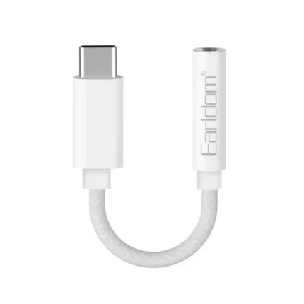 Earldom ET-OT69 Type-C to AUX Audio Adapter White