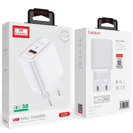 Earldom EU35 18W Fast Wall Charger with USB-C Cable