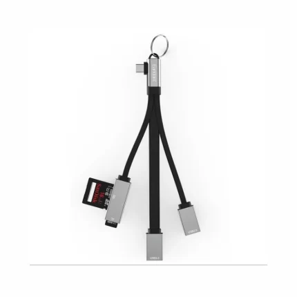 Earldom HUB18C USB-C Hub 4-in-1 Multiport Adapter Black