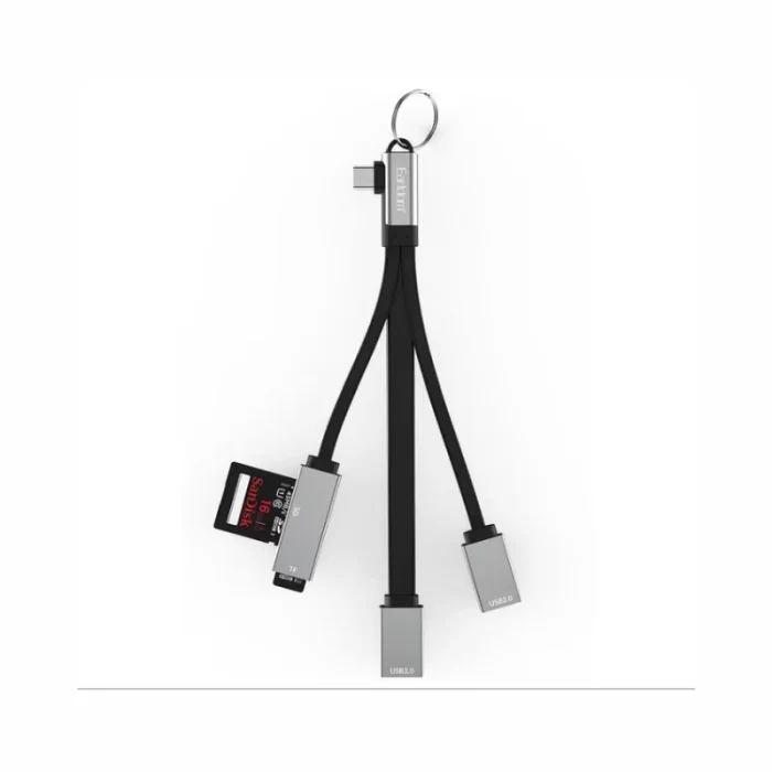 Earldom HUB18C USB-C Hub 4-in-1 Multiport Adapter Black