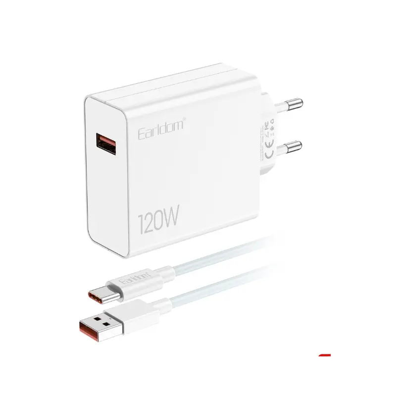 Earldom_ES-EU48_120W_Wall_Charger,_White Earldom ES-EU48 120W Wall Charger White front view