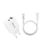 Remax RP-U153 20W Fast Charger with USB and USB-C Port in White