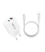 Remax RP-U153 20W USB-C Wall Charger with USB-C to Lightning Cable in White