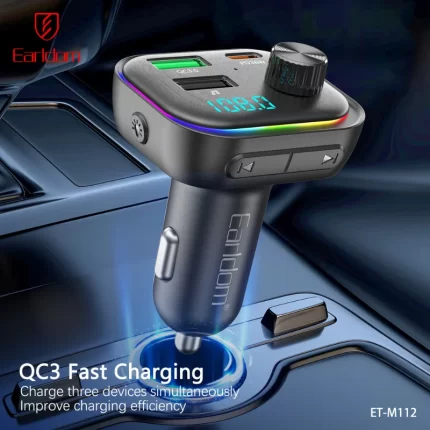 Earldom ET-M112 fast wireless car charger with MP3 playback