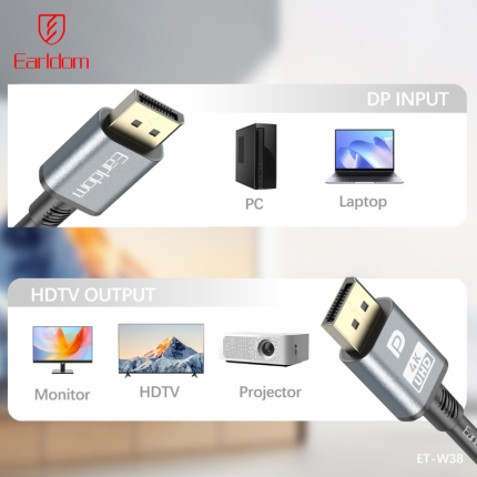 Earldom ET-W38 connecting PC to HDTV and projector