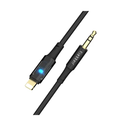 Earldom AUX52 MFi Certified Lightning to 3.5mm AUX Cable Black 1 Meter