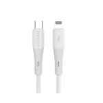 Earldom EC-185C-L 30W 1M White Silicone Fast Charging Cable with Type-C and Lightning Connectors