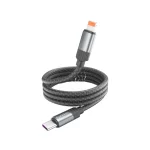 Close-up of magnetic lightning connector with LED light