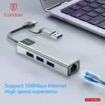 RJ45 LAN port on Earldom ET-HUB23 for wired internet