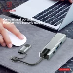 Earldom ET-HUB23 HUB ports showing USB 3.0, USB 2.0, and LAN connection