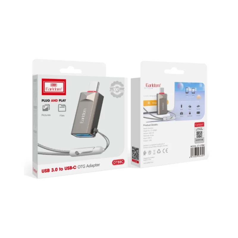 Earldom ET-OT88C USB 3.0 to Type-C OTG Adapter Earldom Type-C OTG Adapter for Smartphones