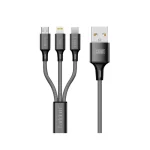 Earldom IMC017 3-in-1 USB Fast Charging Cable for iPhone, Android, and USB-C devices
