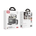 Content creator using the wireless Earldom ET-MC14 lavalier microphone for clear audio