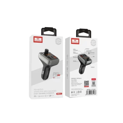 Earldom M63 Bluetooth FM Transmitter plugged into a car charger port