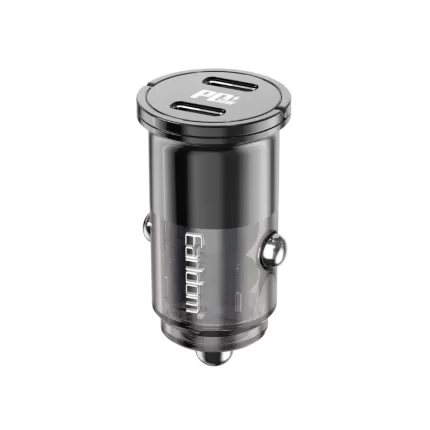 Earldom CC45 USB C Car Charger 36W Dual Port Fast Charge Black