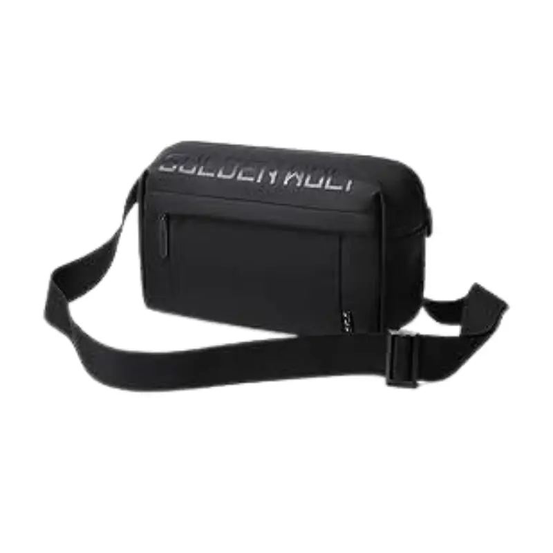 Golden Wolf GXB00129 Cross Bag 9.7 inch Waterproof Golden Wolf GXB00129 waterproof anti-theft crossbody bag front view in black