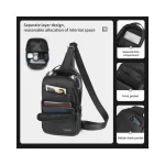 Tigernu T-S8173 compact waterproof sling bag with adjustable shoulder strap for men.