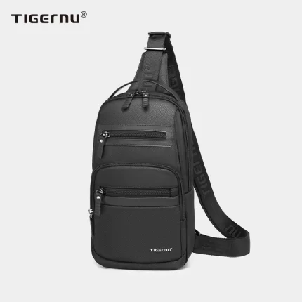 Tigernu T-S8173 waterproof sling bag for men in a compact chest design, suitable for 7.9-inch iPad.