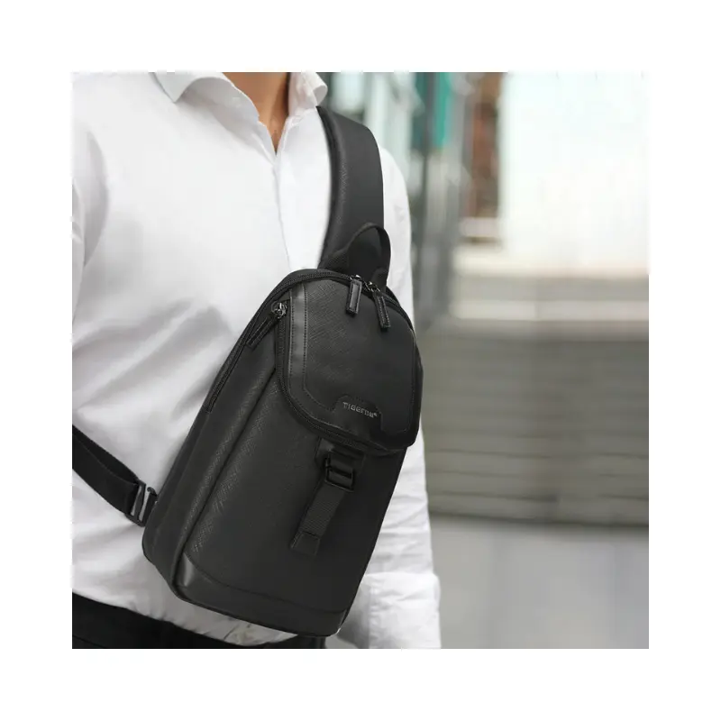 Tigernu T-S8179 Bag Elite Elite Series Men's Anti-wrinkle Crossbody 9.7 inch_4 Tigernu T-S8179 patented smooth zipper close-up