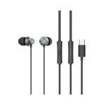 Close-up of Celebrat D15 ergonomic earbud with silicone ear tip in ear