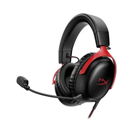 HyperX Cloud III wired gaming headset black red with 53mm drivers
