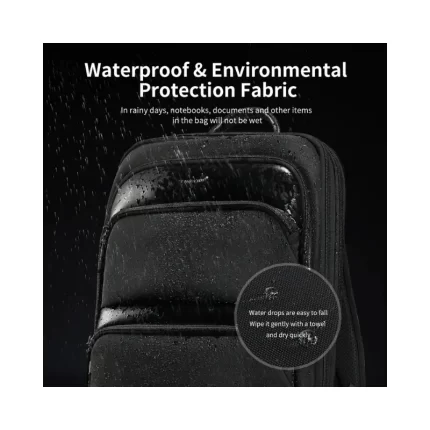 Tigernu T-B9121 laptop backpack rear view with luggage strap