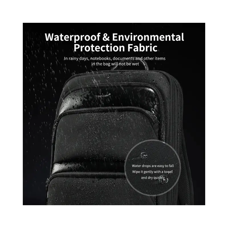 Tigernu T-B9121 Laptop Backpack 15.6 inch Water Resistant Tigernu T-B9121 laptop backpack rear view with luggage strap
