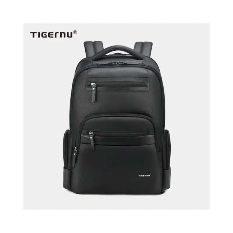 Tigernu T-B9022 laptop backpack front view – waterproof Oxford, anti-theft design