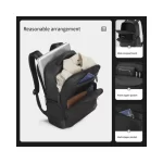 Back panel of Tigernu T-B9022 with airflow padding and anti-theft pocket