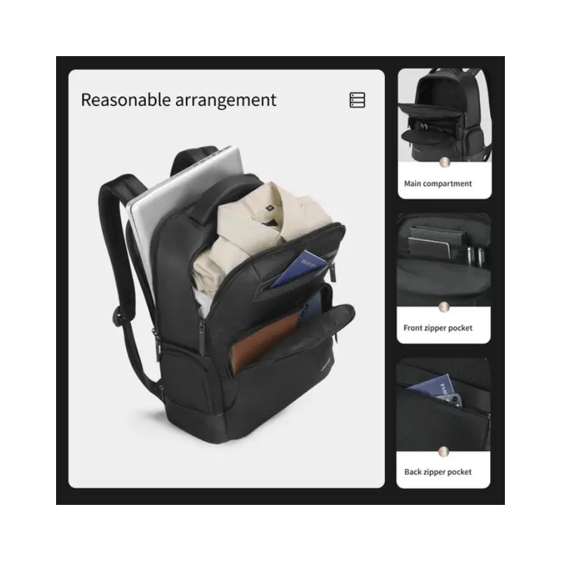 Back panel of Tigernu T-B9022 with airflow padding and anti-theft pocket