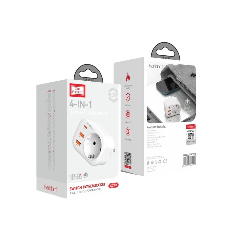 charger Earldom ES-SC18 Earldom ES-SC18 travel adapter full set presentation